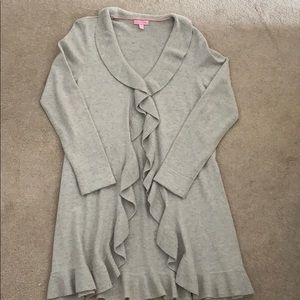Lilly Pulitzer Cashmere Ruffle Sweater Duster